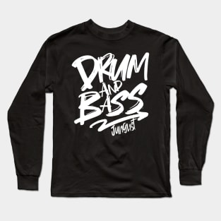 DRUM AND BASS  - Junglist Signature (white) Long Sleeve T-Shirt